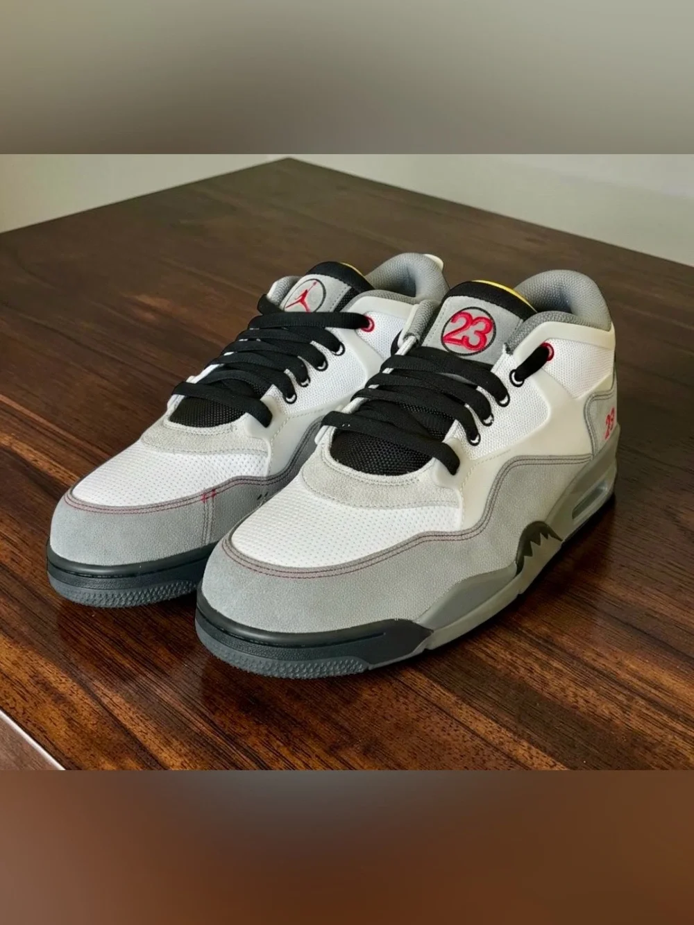 Air Jordan 4 RM Premium Sneakers Size 12 (US) Brand New White/Black/Smoke Gray